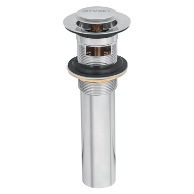 Contra p/lavabo con rebosadero, sistema push, cromo, 1-1/4"