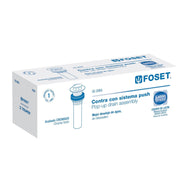 Contra p/lavabo sin rebosadero, sistema push, cromo, 1-1/4"
