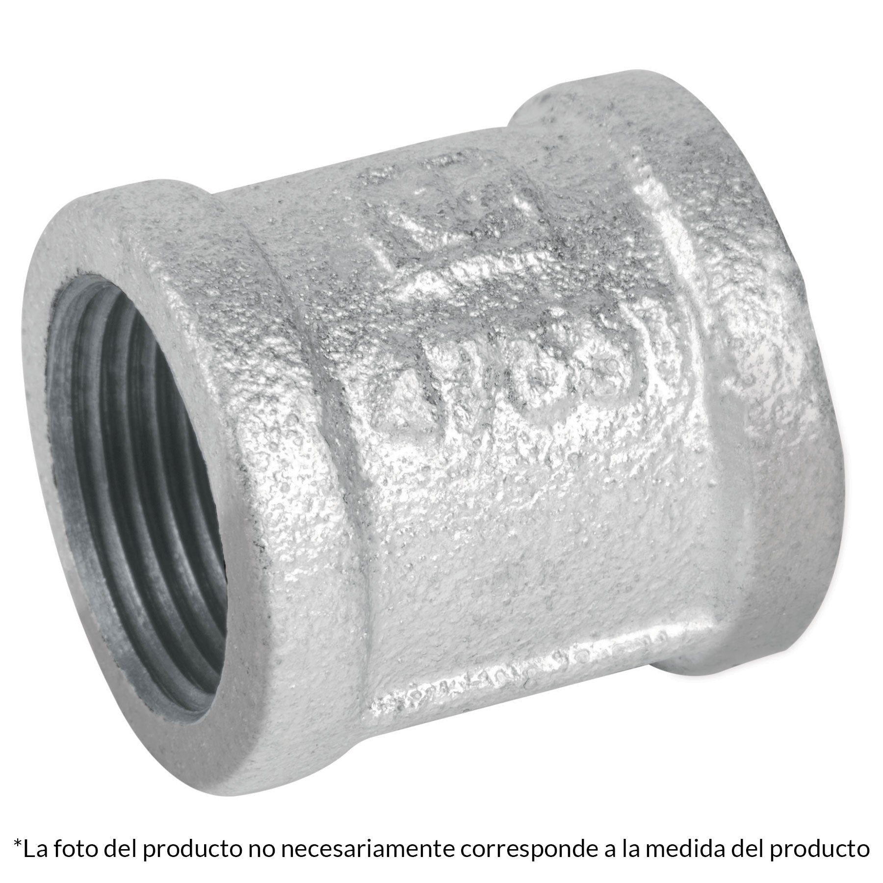 Cople reforzado, acero galvanizado, 1"