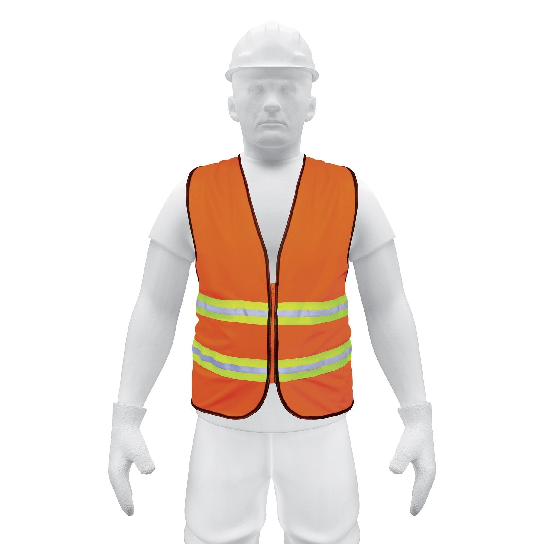 Chaleco de seguridad, alta visibilidad, con cierre, naranja