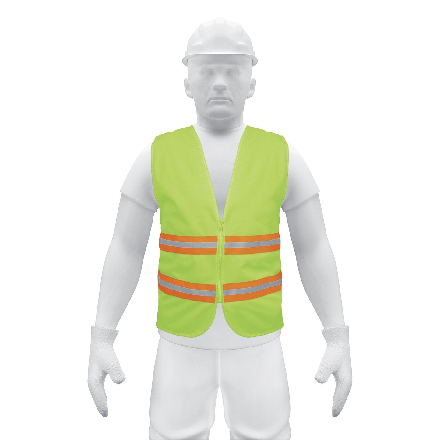 Chaleco de seguridad, alta visibilidad, con cierre, verde