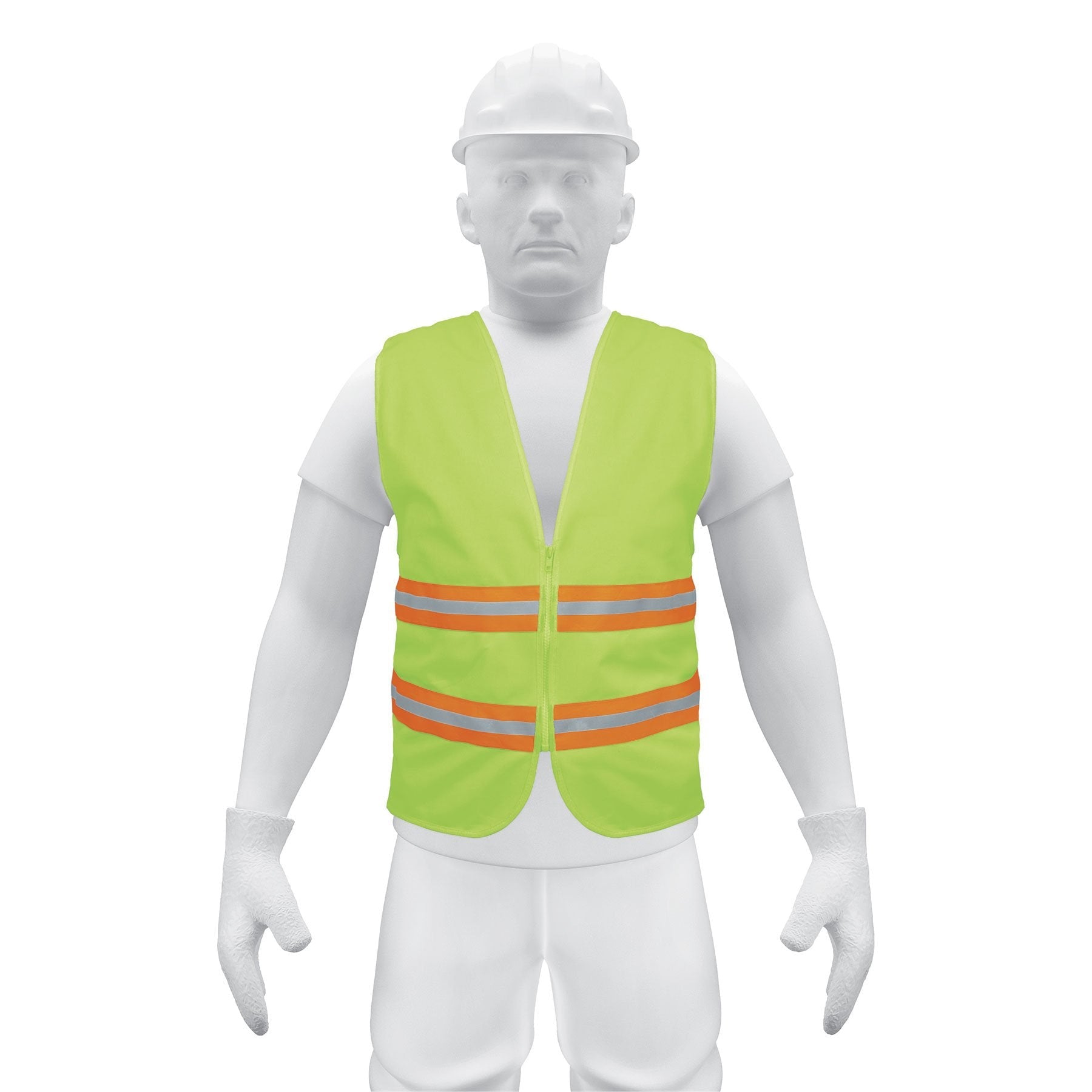 Chaleco de seguridad, alta visibilidad, con cierre, verde