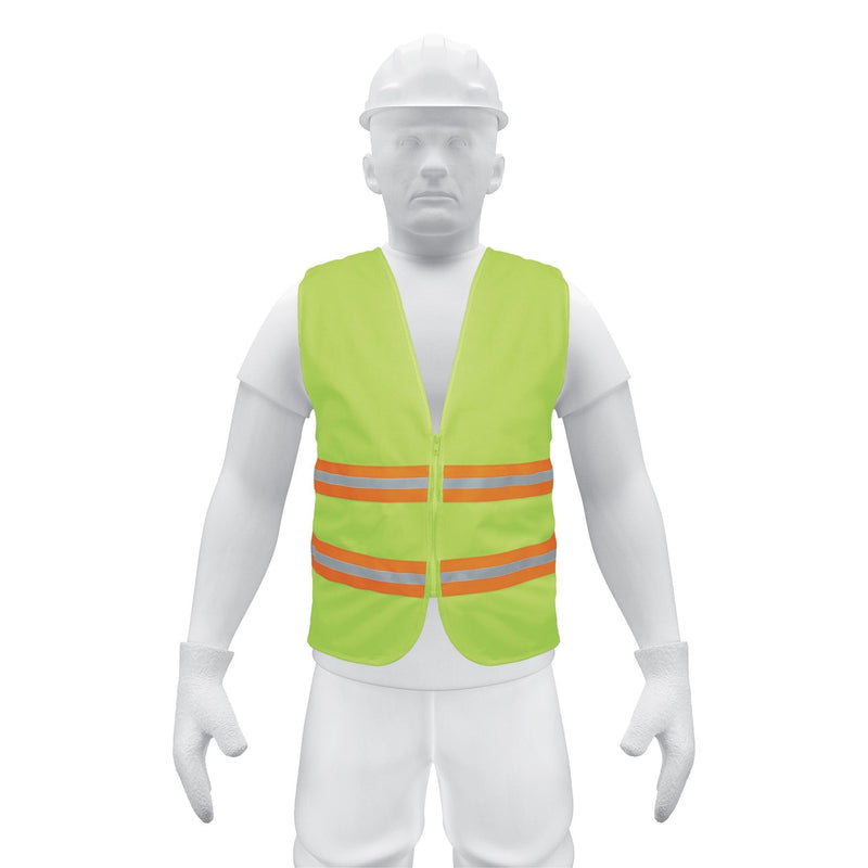 Chaleco de seguridad, alta visibilidad, con cierre, verde