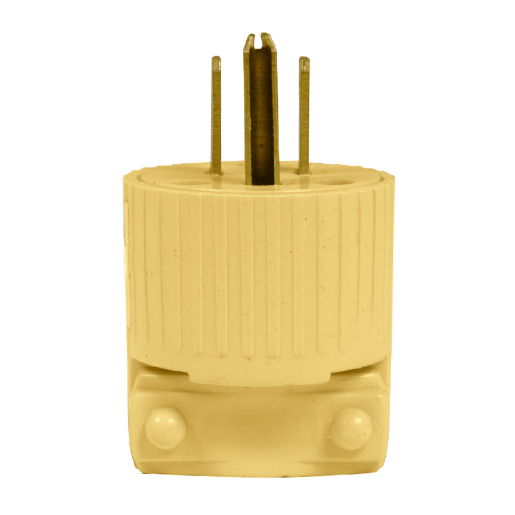 Clavija industrial, plástica, 2 polos, 3 hilos, 15A, 125V