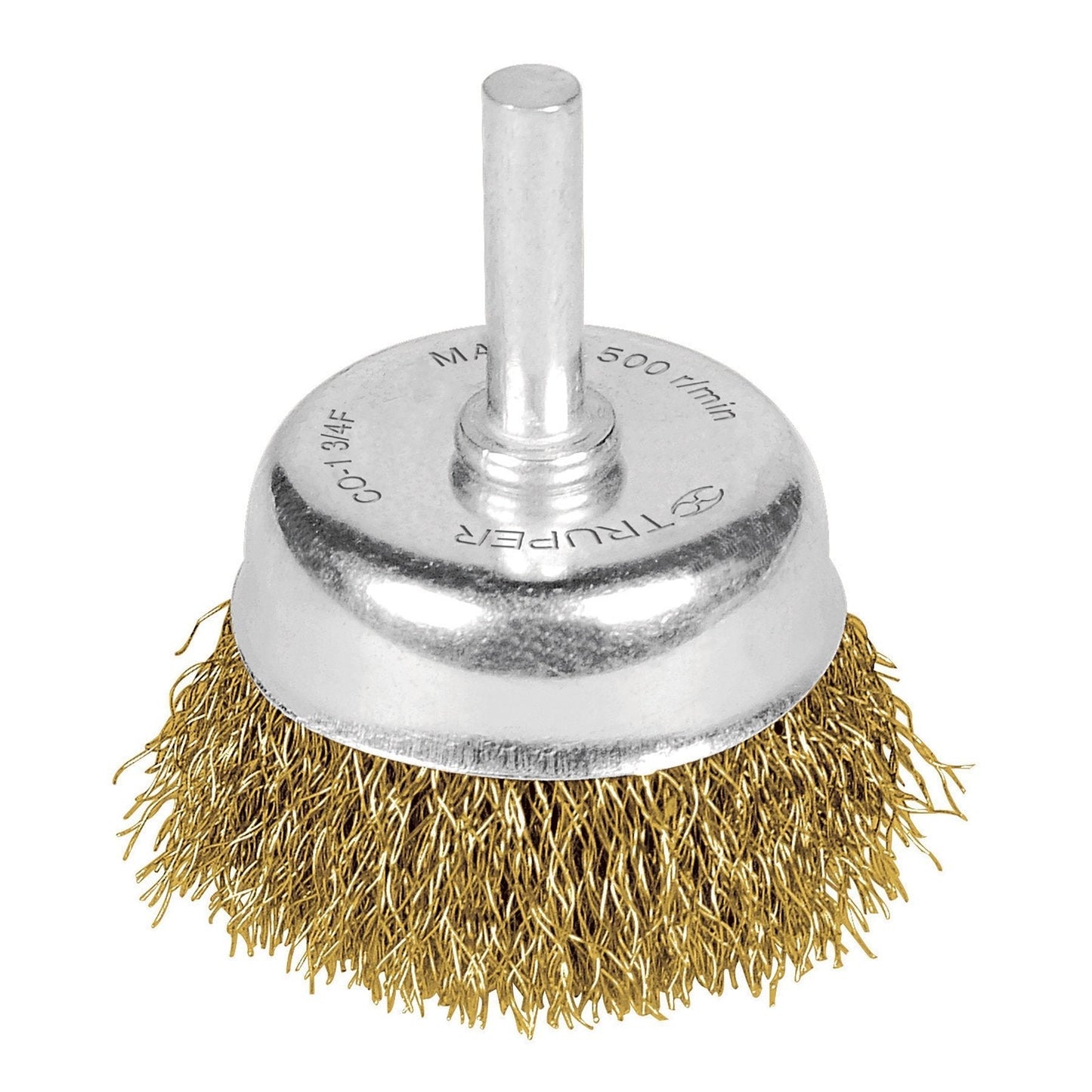 Carda de copa, alambre fino, 2-3/4" para taladro