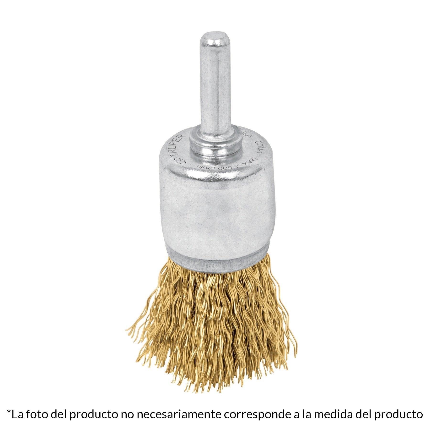 Carda de copa, alambre grueso, 1" para taladro