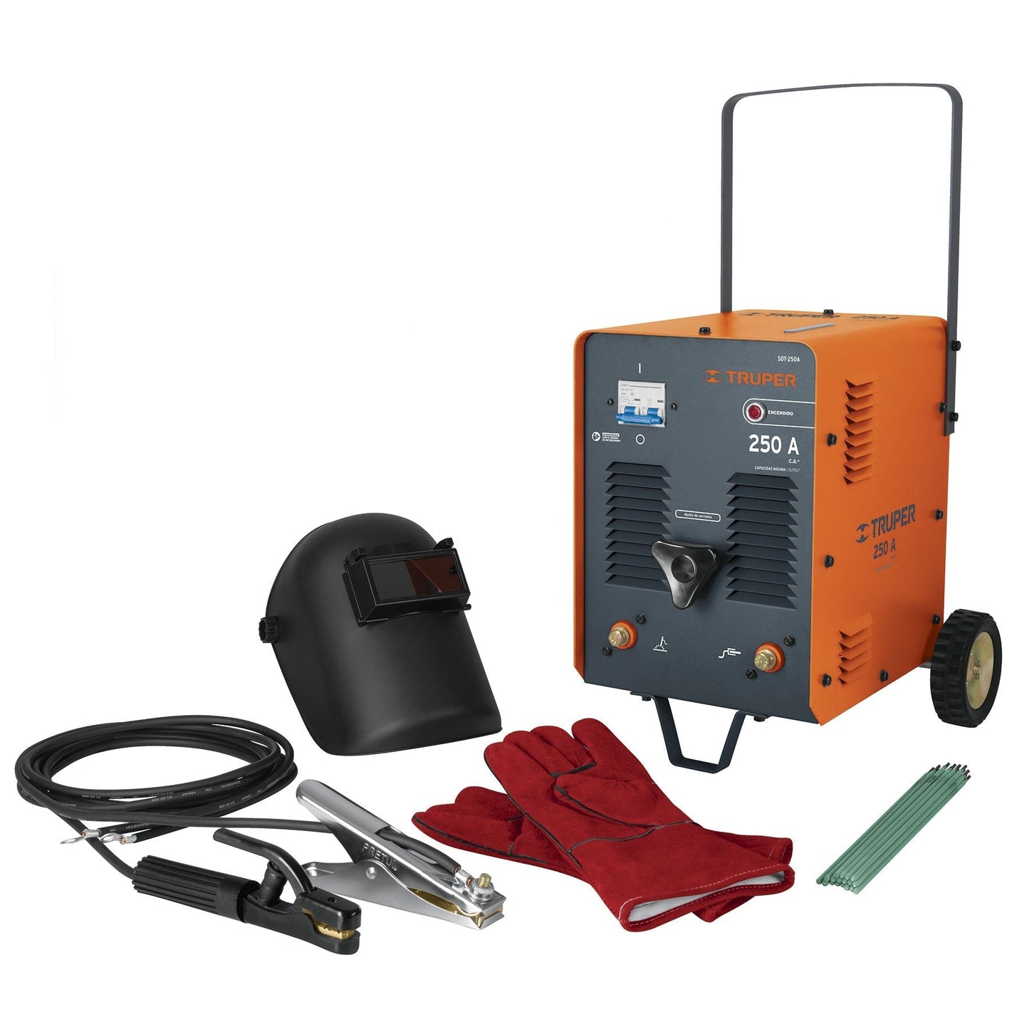 Combo soldadora inversora SOT-250A, Careta y GU, LATAM