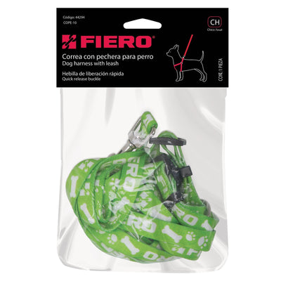 Correa para perro con pechera, 1.5 cm ancho