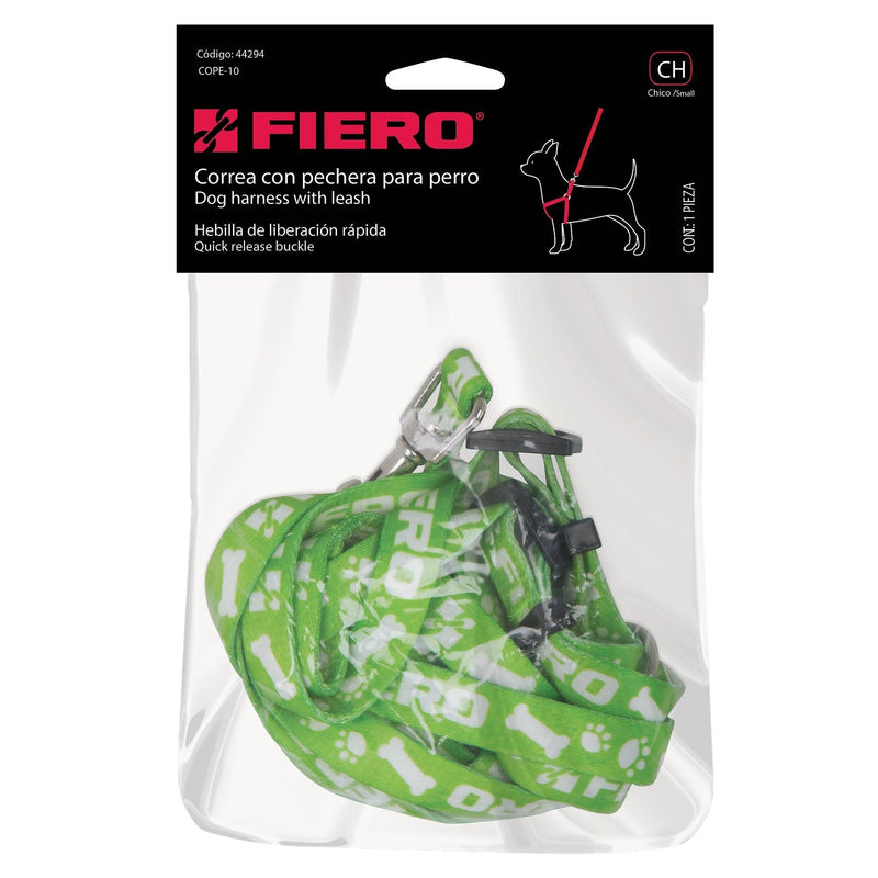 Correa para perro con pechera, 1.5 cm ancho