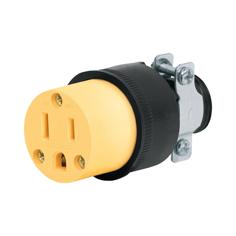 Contacto industrial, reforzado, 2 polos, 3 hilos, 15A, 125V