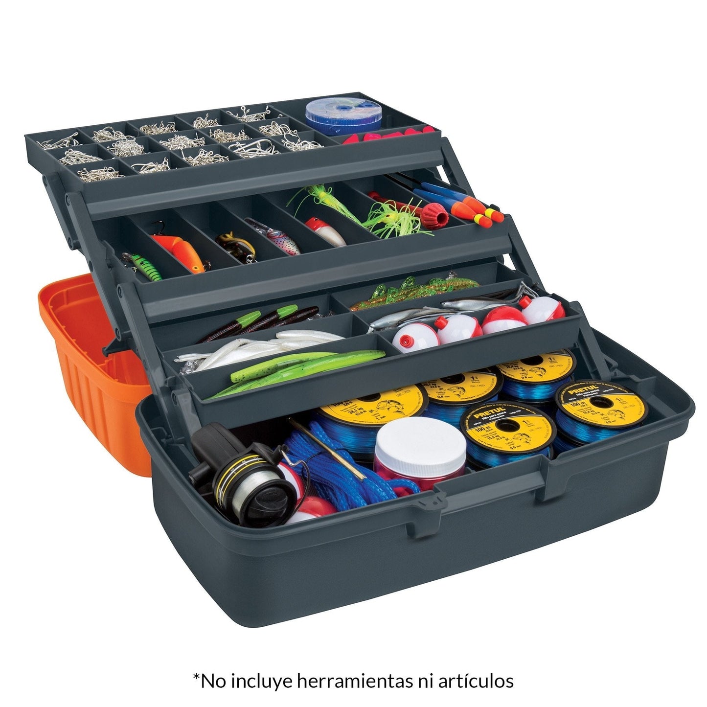 Caja para pesca, 16", naranja