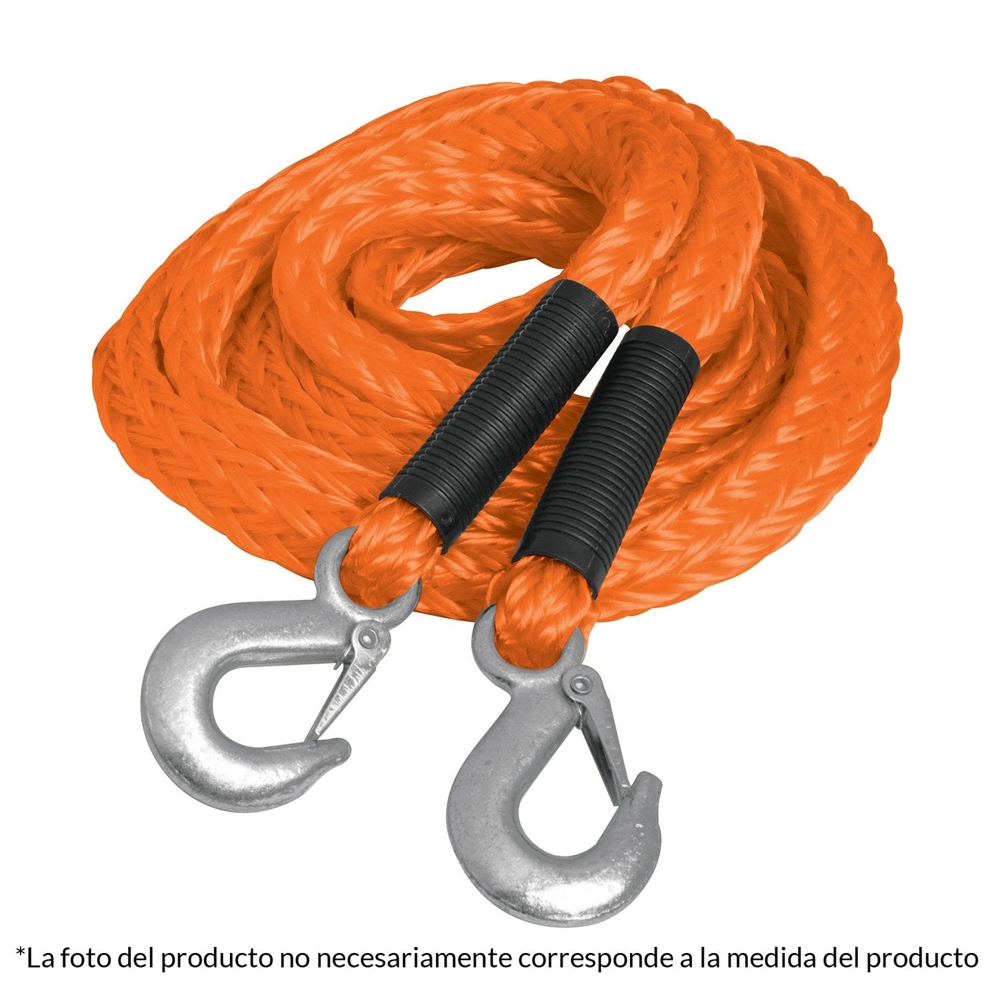 Cuerda para remolque con ganchos,7/8" x 4.5m