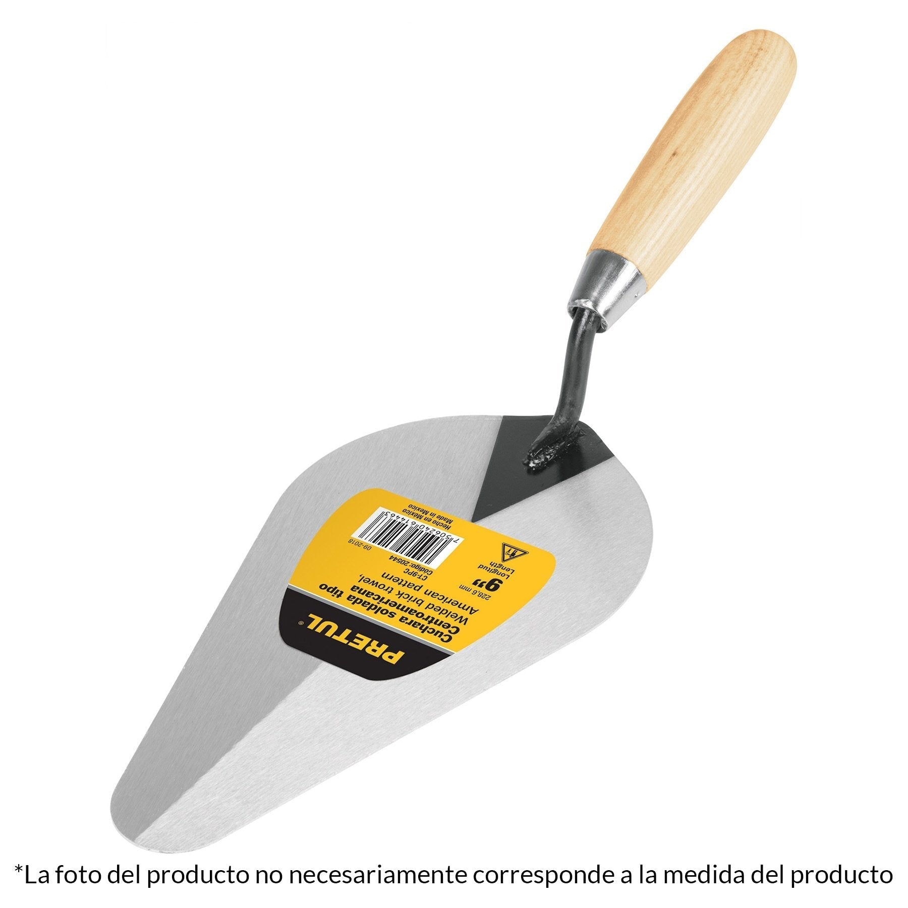 Cuchara para albañil, 6", Pretul, tipo centroamericana