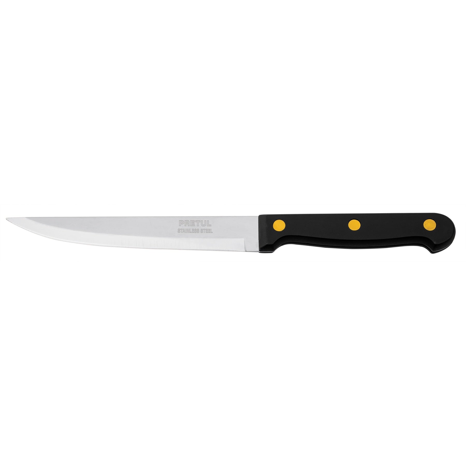 Cuchillo para asado liso, mango plástico, 5"
