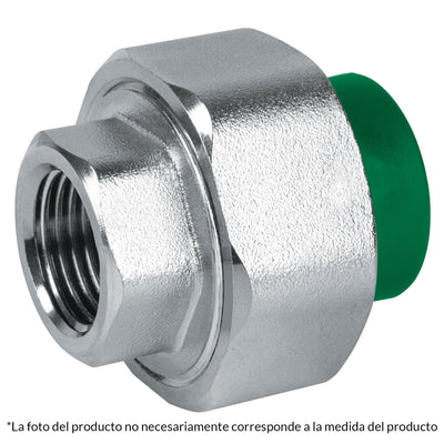 Tuerca unión PPR, mixta inserto metálico, 1", FOSET
