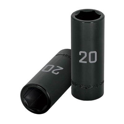 Dado de impacto, largo, 6 puntas, cuadro 1/2" de 20mm