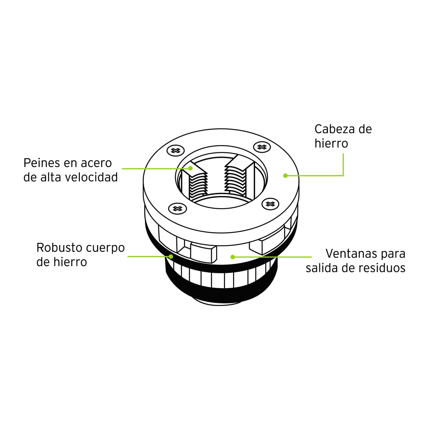 Dado para tarrajas, 1/2", Truper Expert