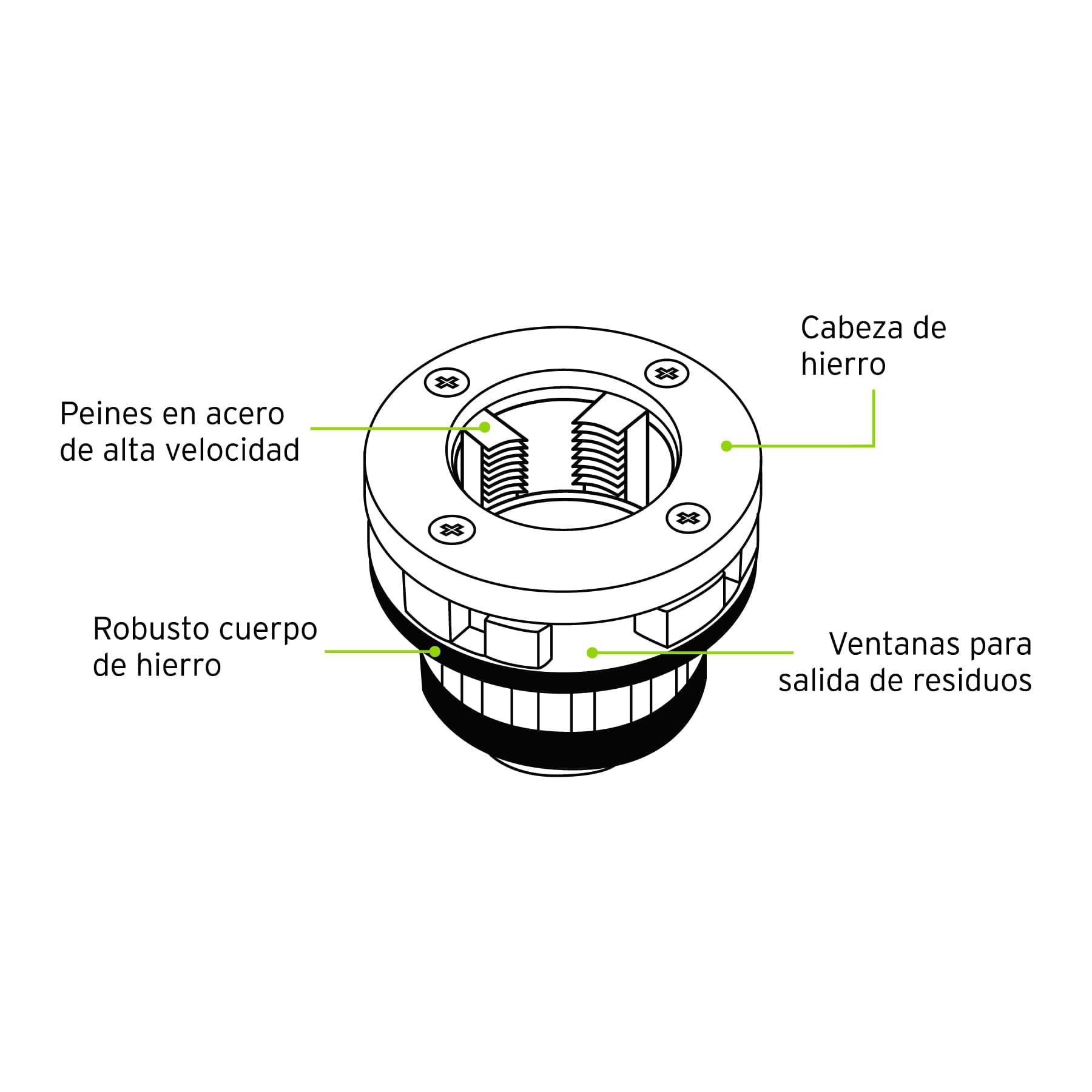 Dado para tarrajas, 1/2", Truper Expert