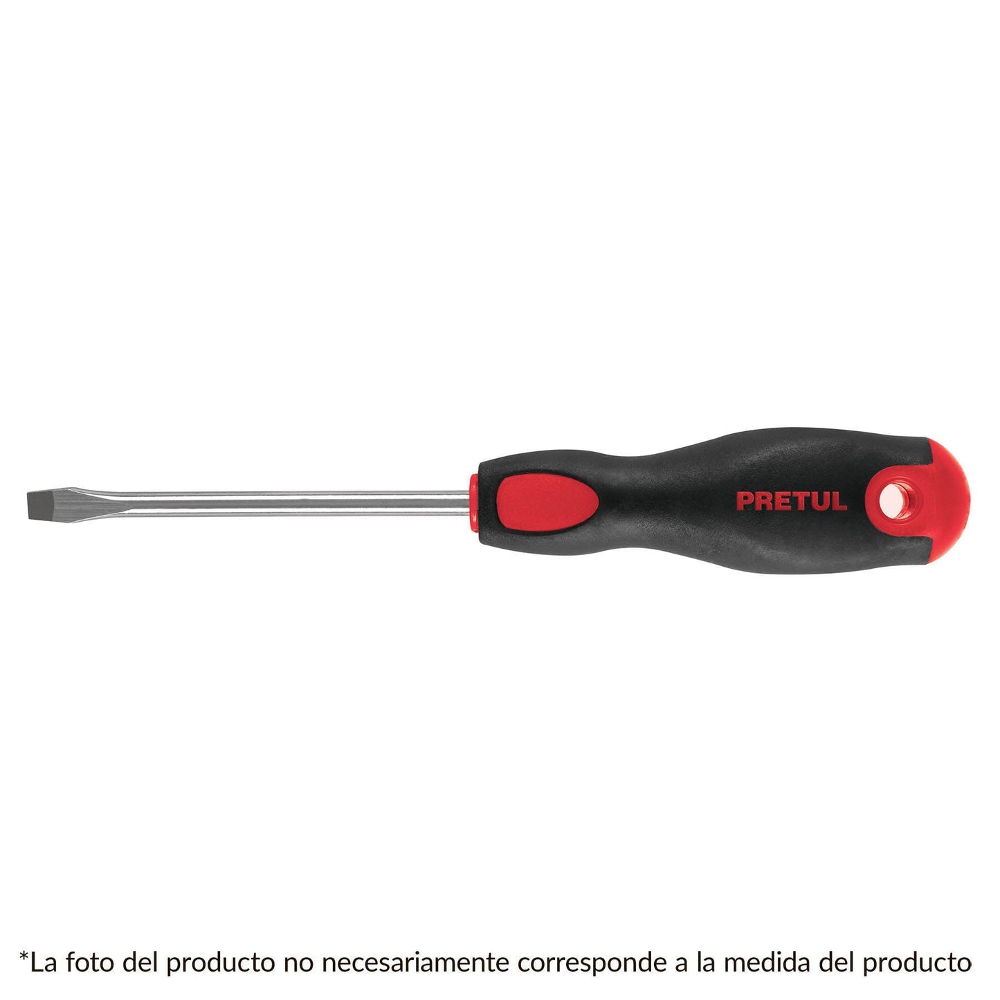 Desarmador plano, 3/16x6", mgo comfort grip, pretul