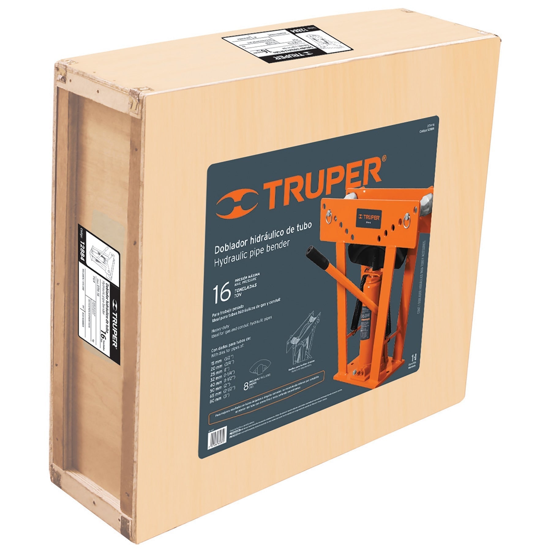 Doblador de tubo hidráulico, 16 toneladas