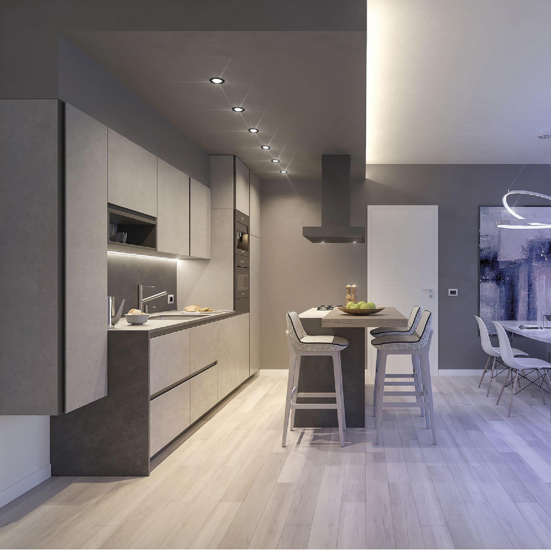 Empotrado, redondo, 5 W, 6500k, LED, negro