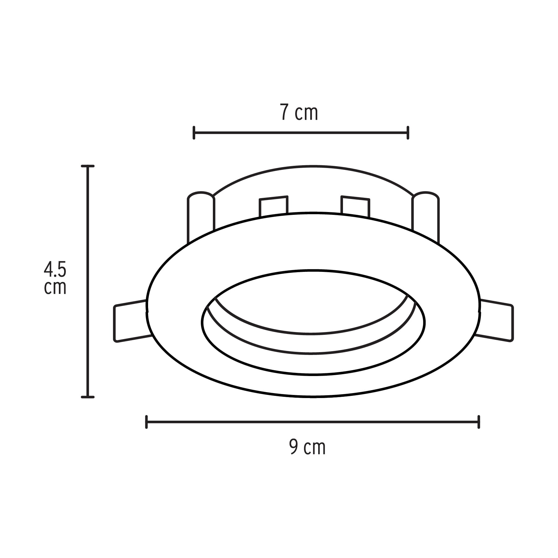 Empotrado, redondo, 5 W, 6500k, LED, plata