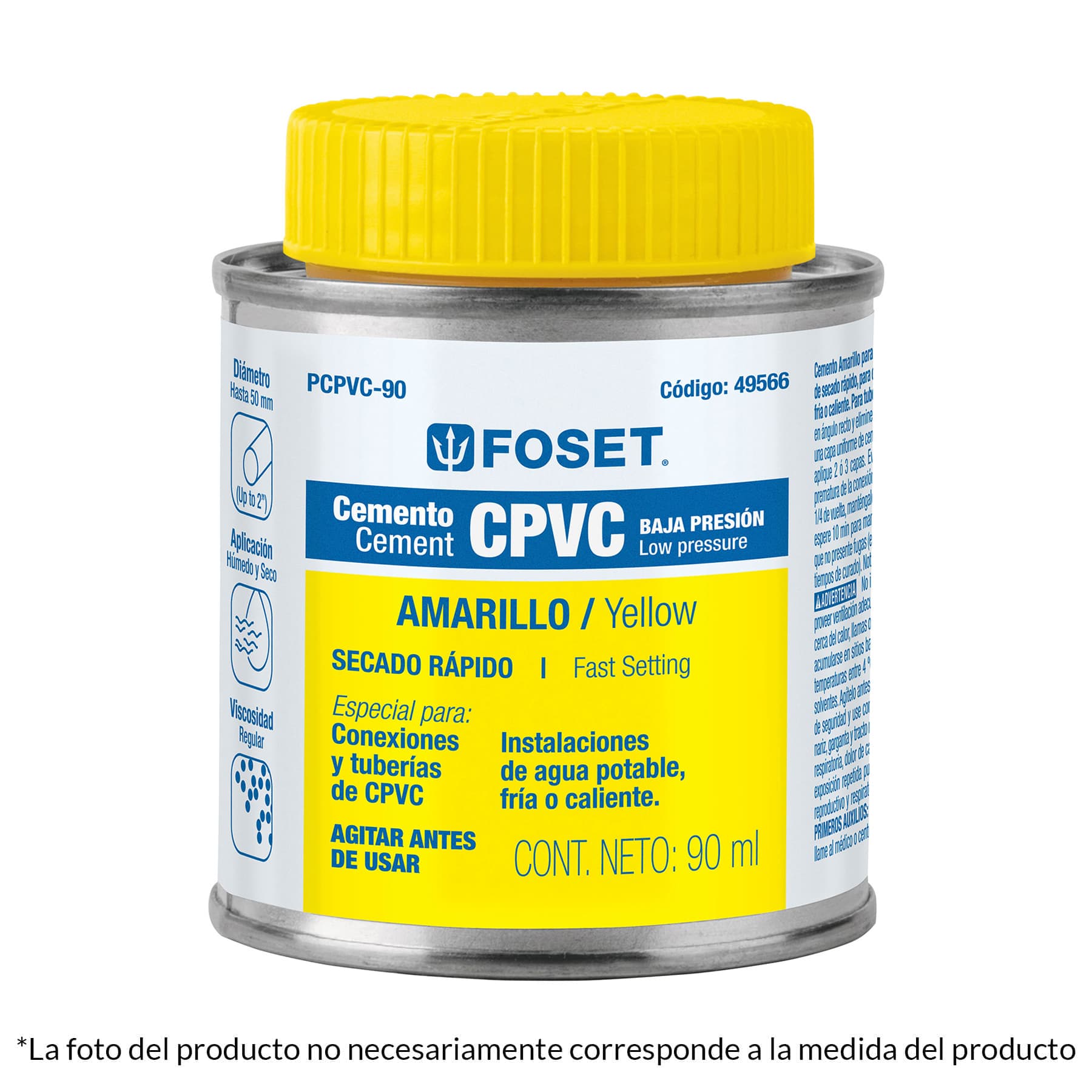 Cemento para CPVC, bote 500 ml