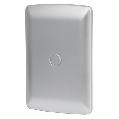Placa de ABS ciega, línea italiana, color plata, VOLTECK