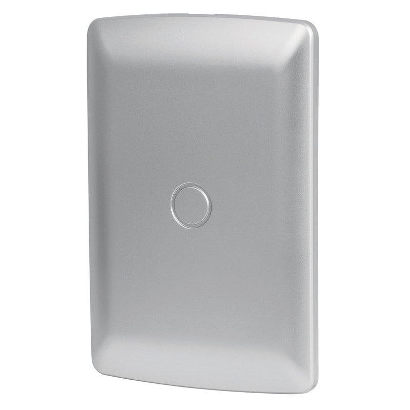 Placa de ABS ciega, línea italiana, color plata, VOLTECK