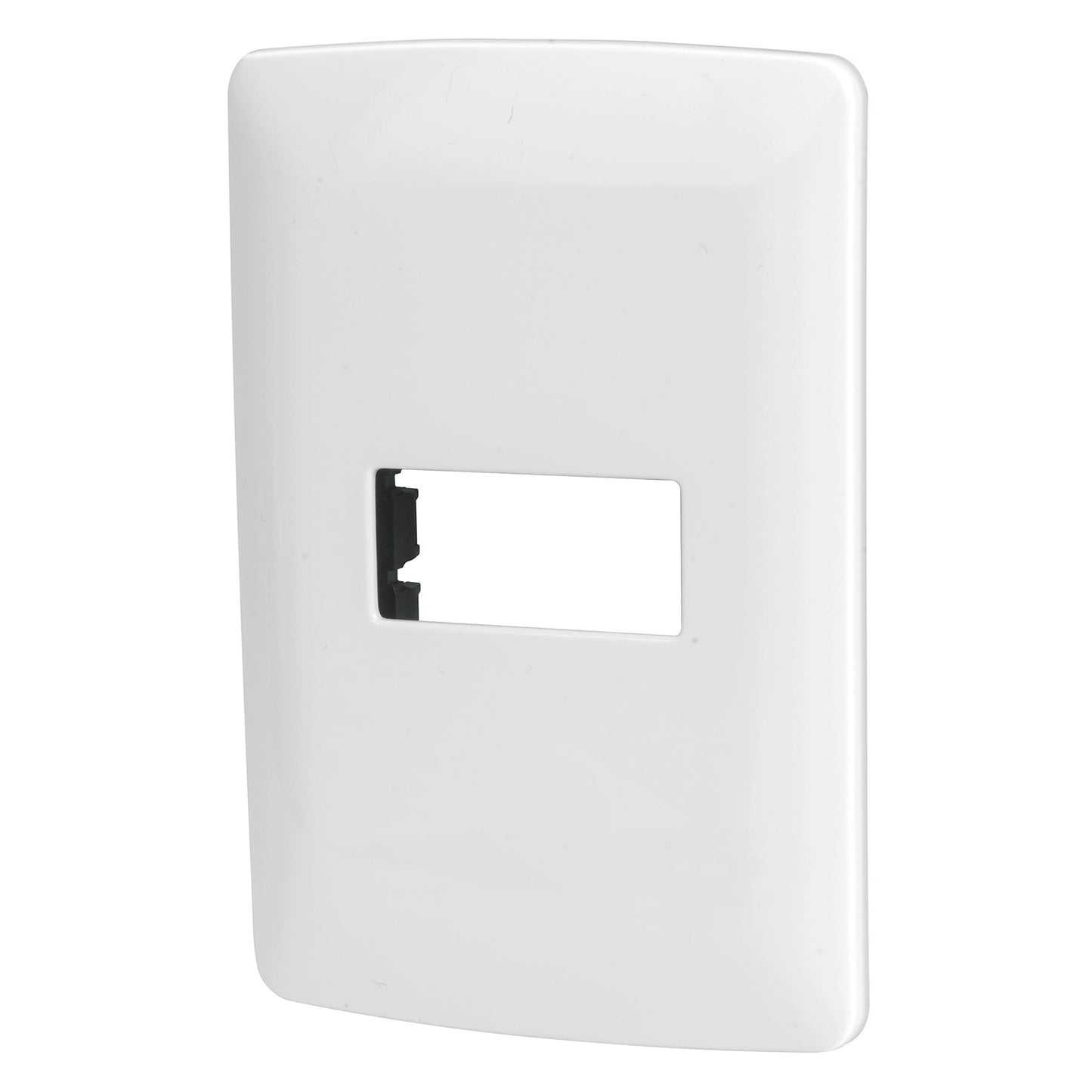 Placa 1 módulo de ABS, línea Italiana, color blanco