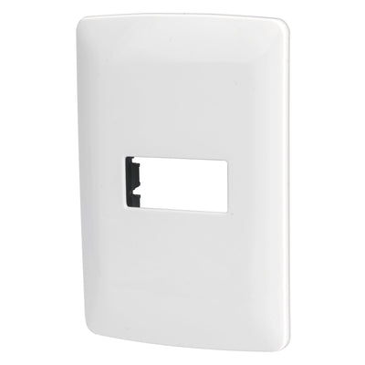 Placa 1 módulo de ABS, línea Italiana, color blanco