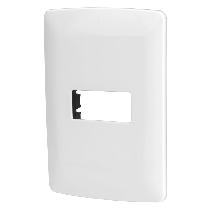 Placa 1 módulo de ABS, línea Italiana, color blanco