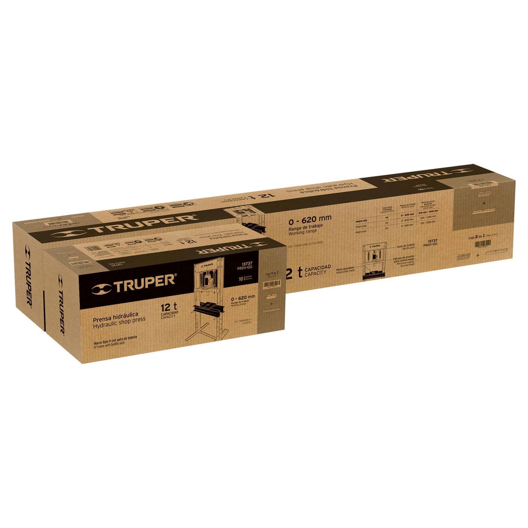 Prensa hidráulica 12 toneladas con gato de botella