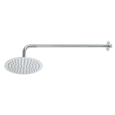 Regadera redonda, acero inoxidable, 8", cromada, Riviera