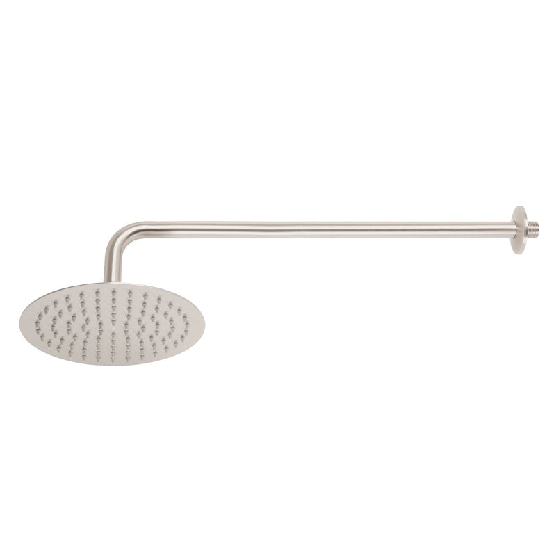 Regadera redonda, acero inoxidable, 8", satinada, Riviera