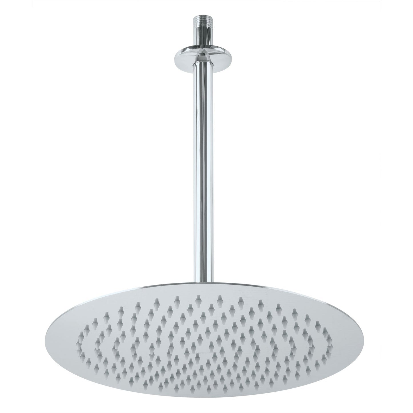 Regadera redonda, acero inoxidable, 12", cromada, Riviera