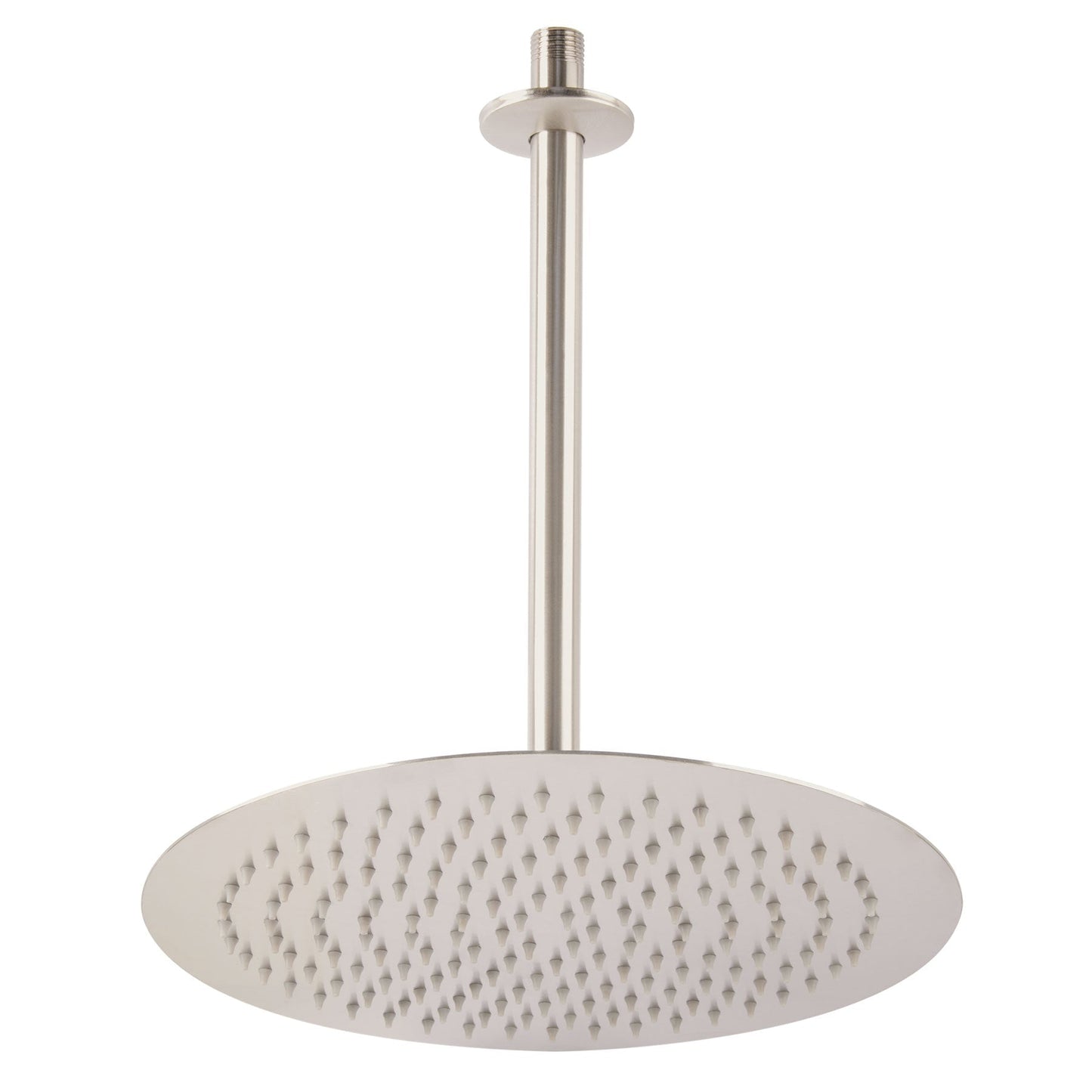 Regadera redonda, acero inoxidable, 12", satinada, Riviera