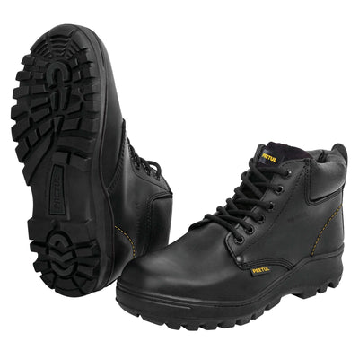 Zapatos con casco, #25, negro, agujeta bicolor, Pretul