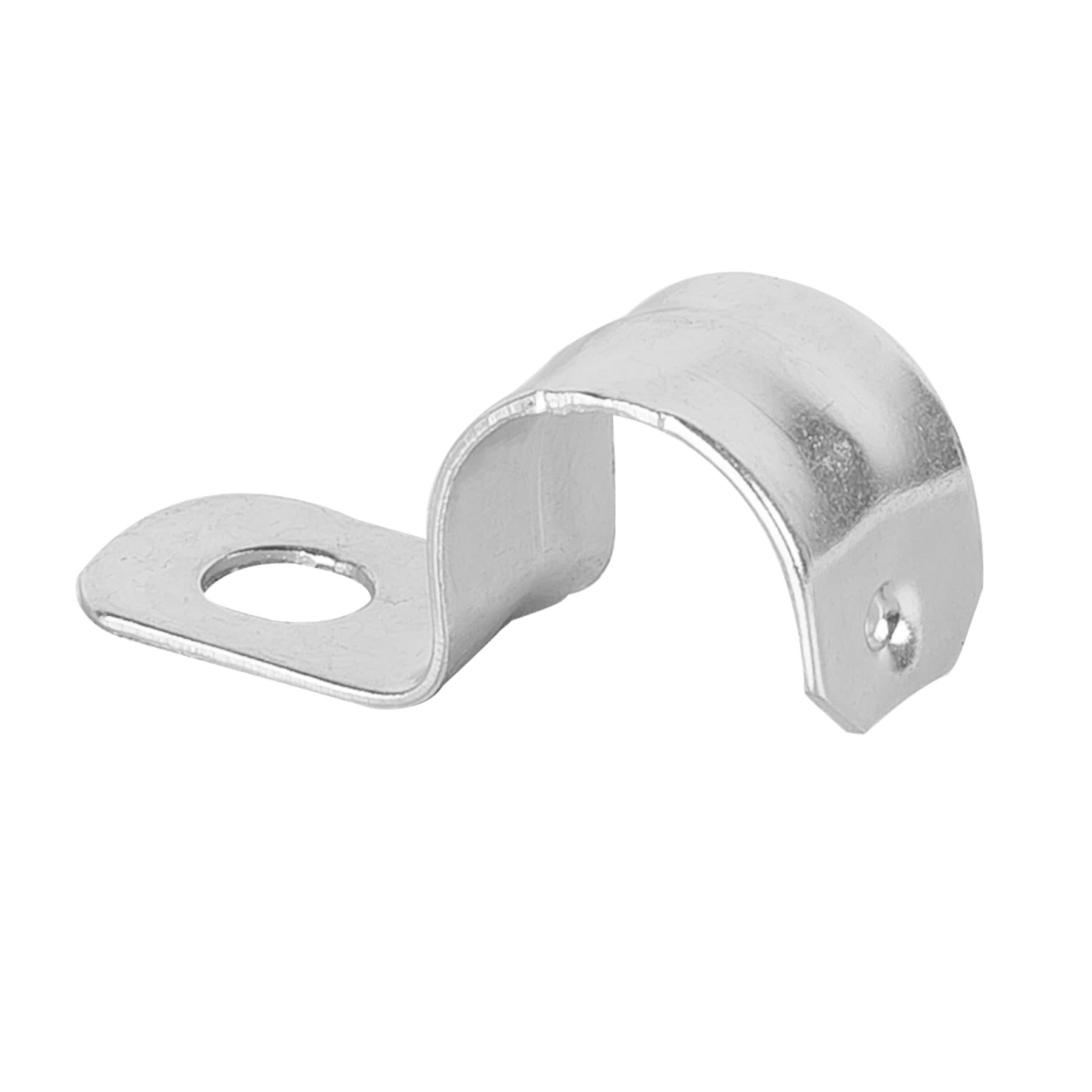 Abrazadera de tubo tipo uña 1/2", bolsa con 10 pzas, Volteck