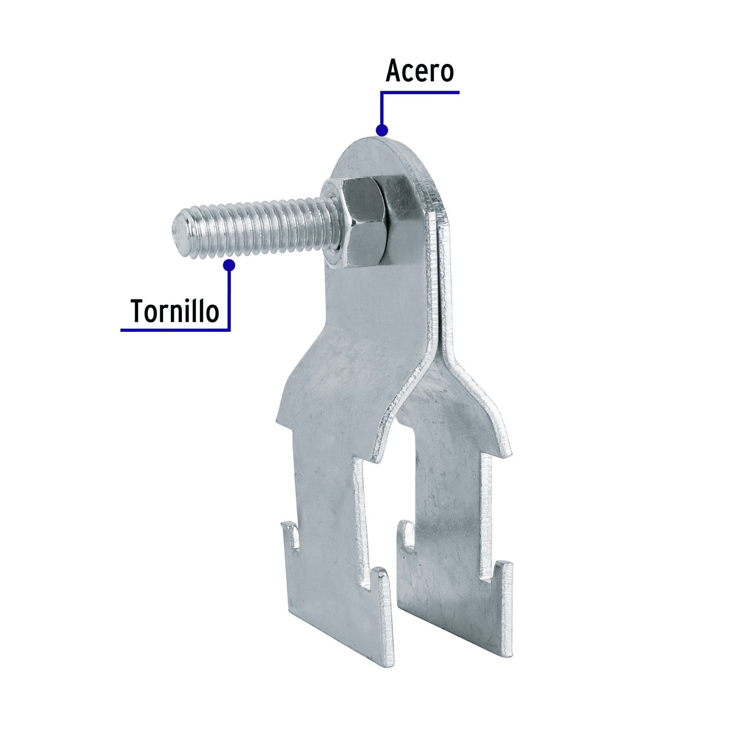 Abrazadera para unicanal 1/2 ', Volteck - Ferretería Feresmar