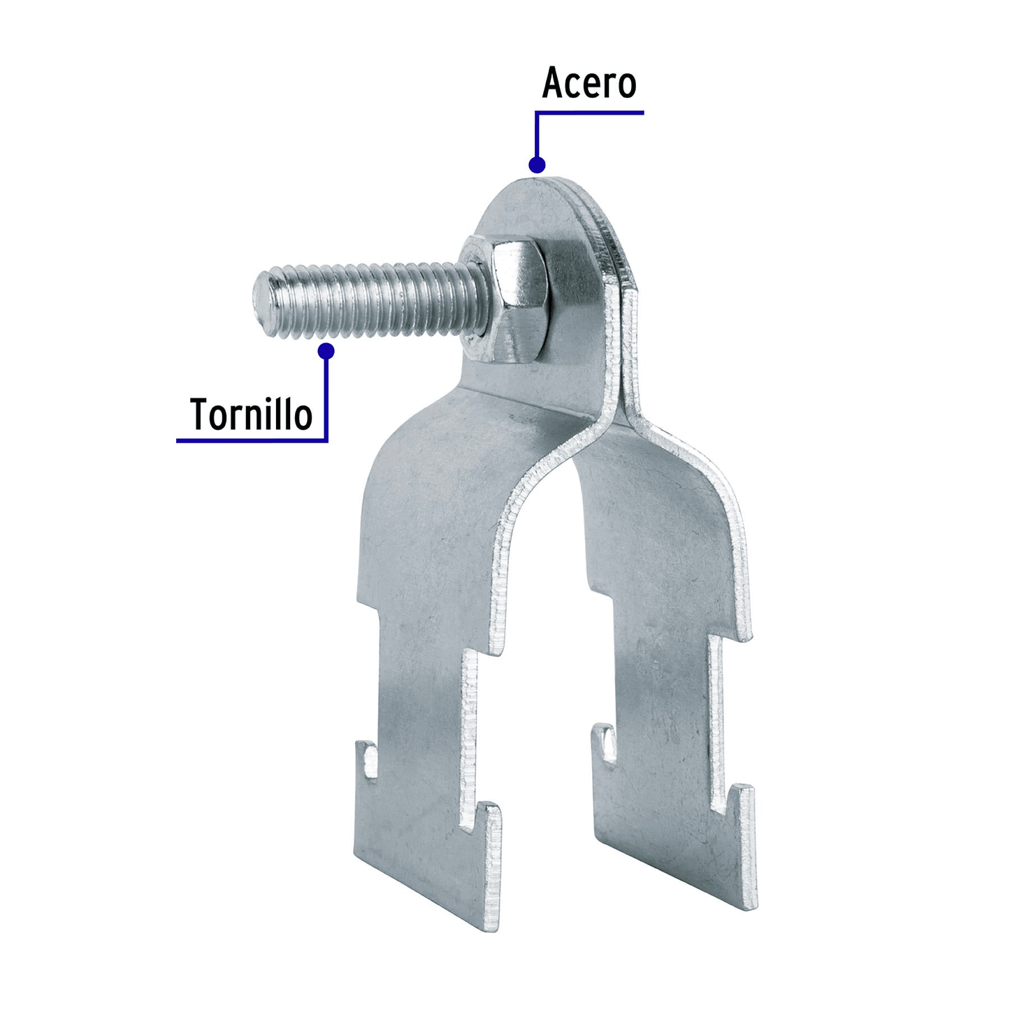 Abrazadera para unicanal, 3/4', Volteck - Ferretería Feresmar