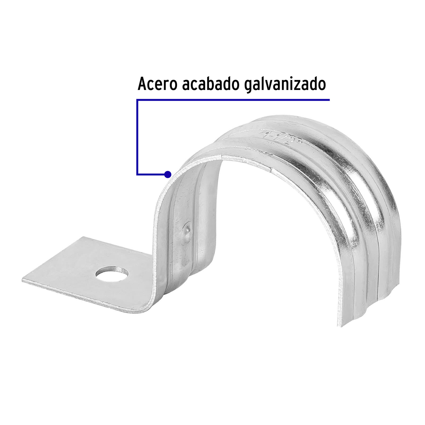 Abrazadera tubo tipo uña 1-1/2", bolsa con 5 pzas, Volteck - Ferretería Feresmar