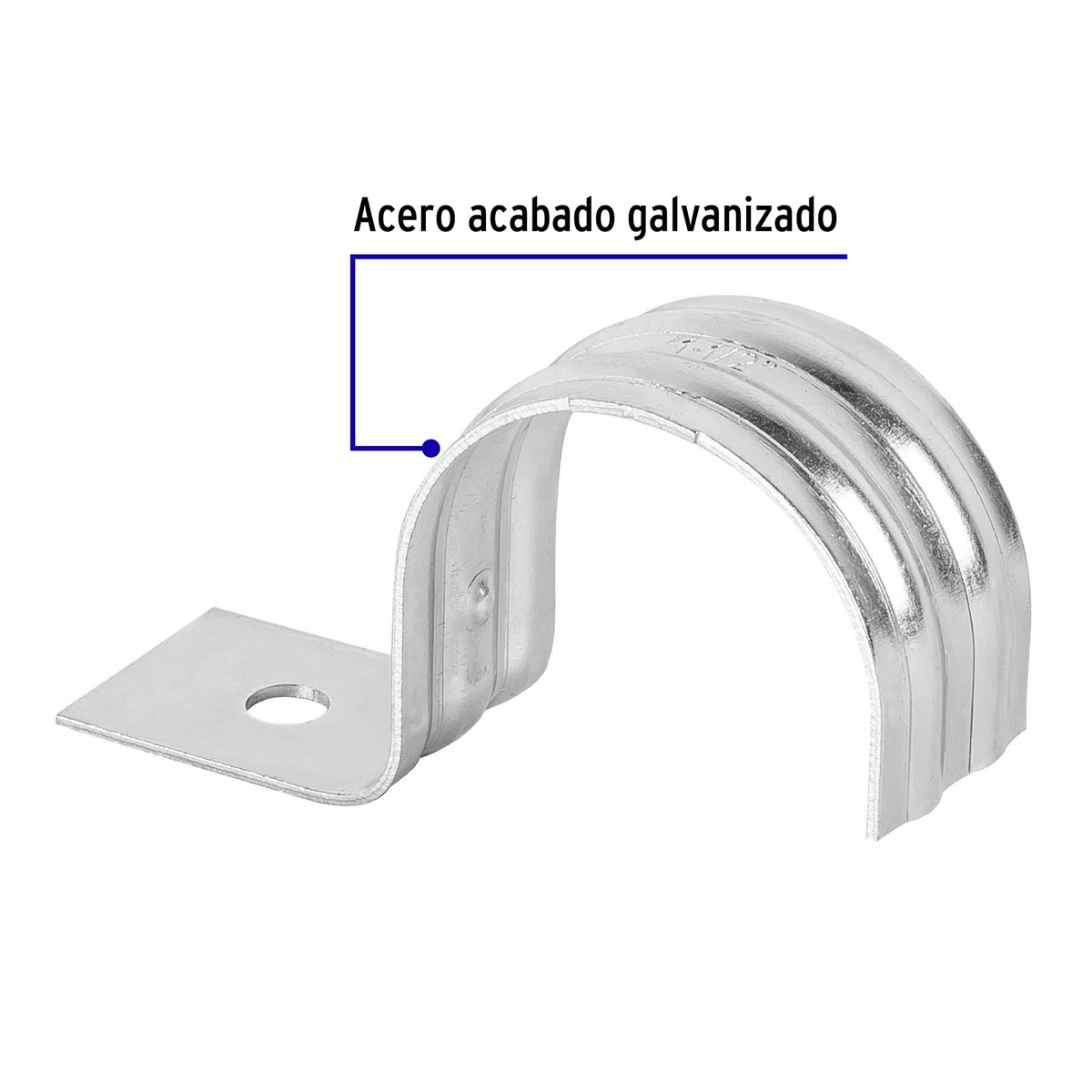 Abrazadera tubo tipo uña 1-1/2", bolsa con 5 pzas, Volteck - Ferretería Feresmar