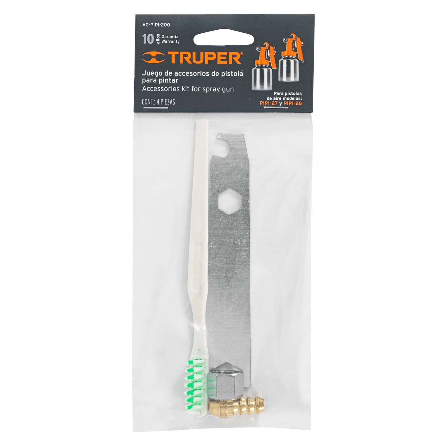 Accesorios (llave, cepillo, tuerca y espiga) p/PIPI-26 y 27 - Ferretería Feresmar