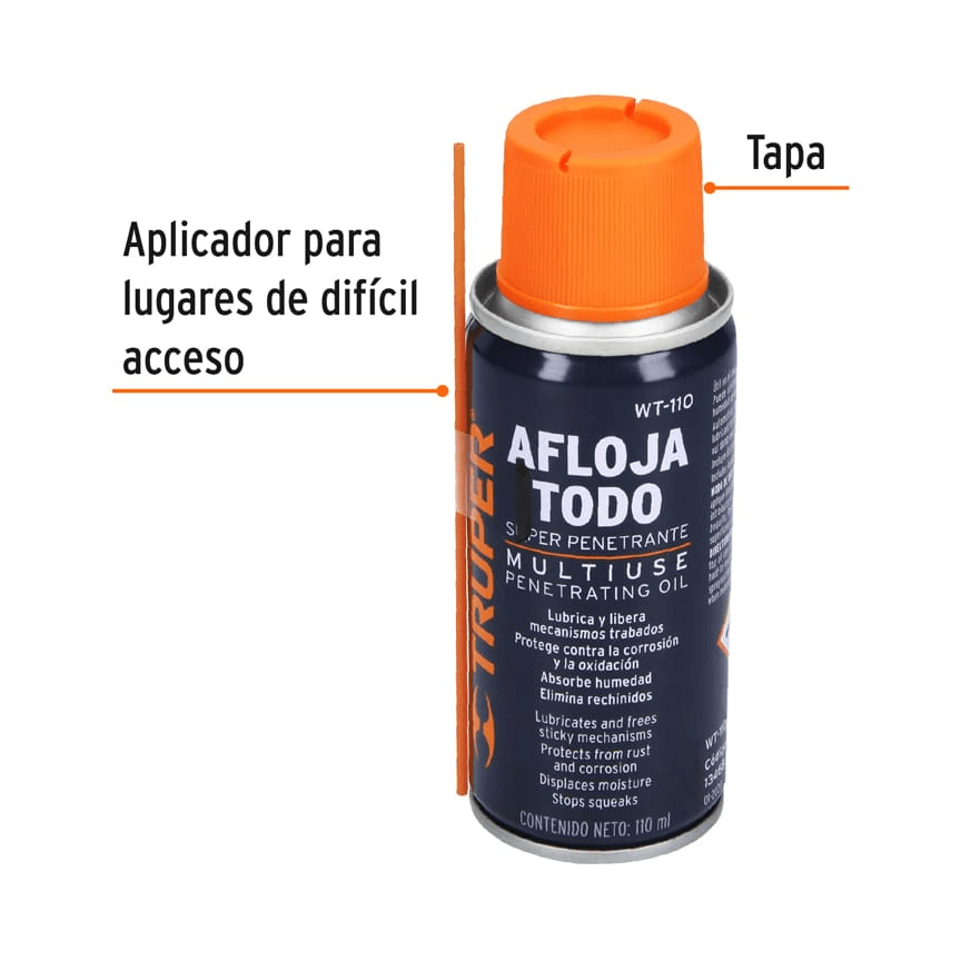 Aceite aflojatodo en aerosol, 110 ml