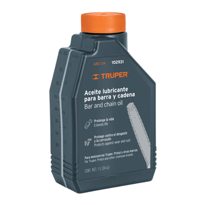 Aceite lubricante para barra y cadena de motosierra, Truper - Ferretería Feresmar